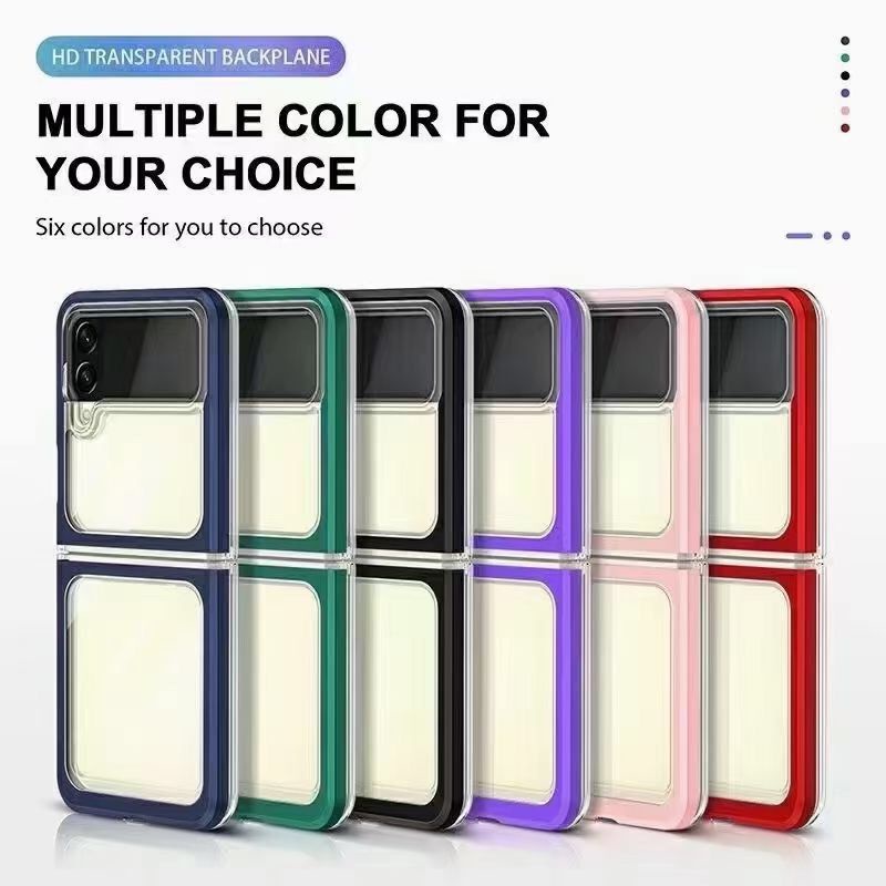 Nhiều màu Ốp Samsung Z Flip 3 - Z Flip 4 - ZFlip3 - Flip4 chống sốc viền sắc màu có thể tháo rời dễ thương