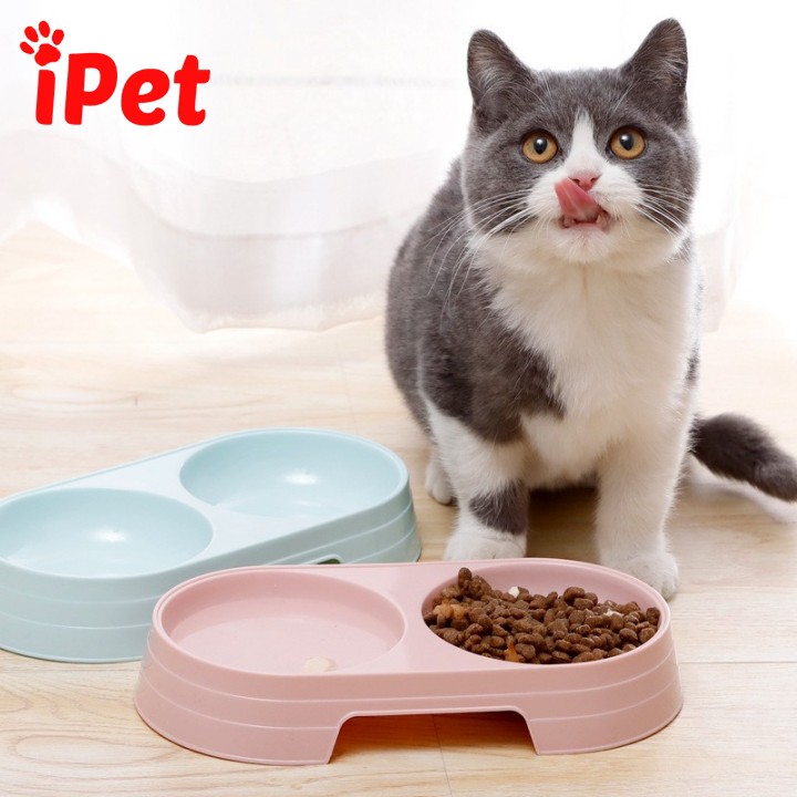 Bát Ăn Đôi Nhỏ Cho Chó Mèo Con - iPet Shop
