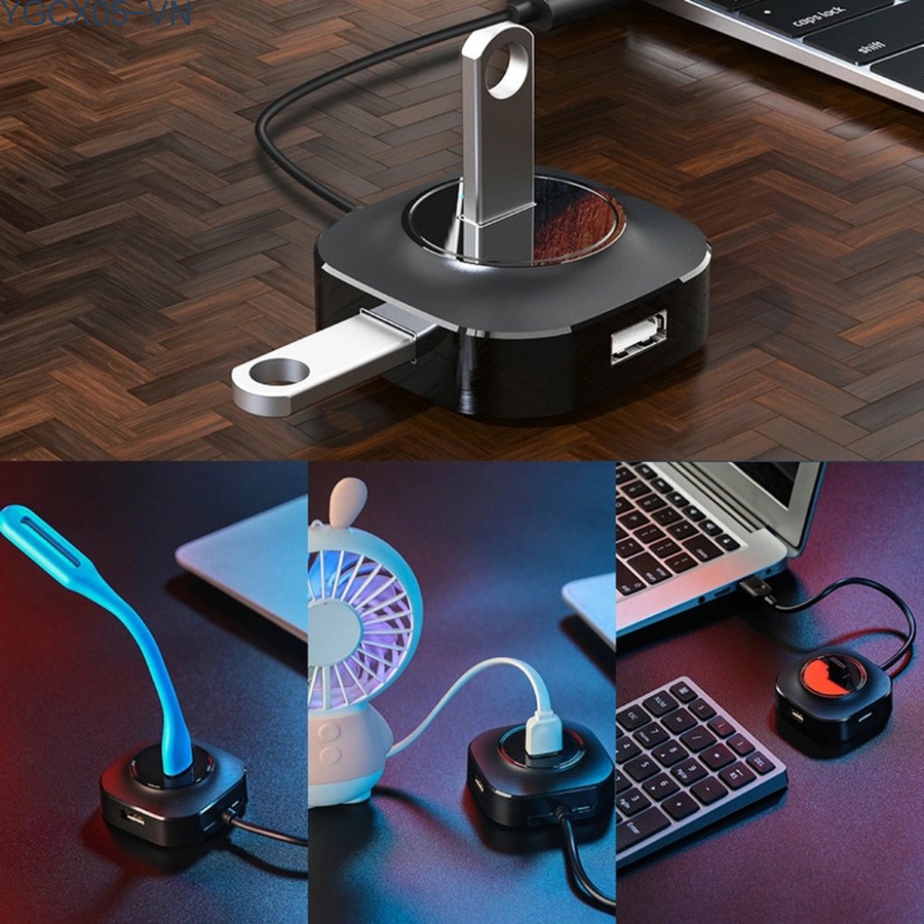 Hub Chia 4 Cổng Usb 3.0 Tốc Độ Cao Cho Máy Tính Laptop | BigBuy360 - bigbuy360.vn