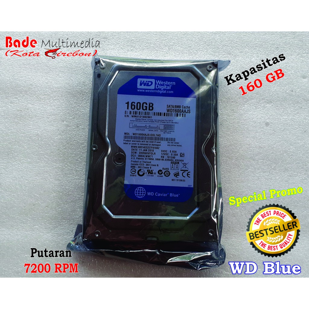 Ổ Cứng Ngoài 3.5 Inch Wd Blue 160gb 7200rpm | BigBuy360 - bigbuy360.vn