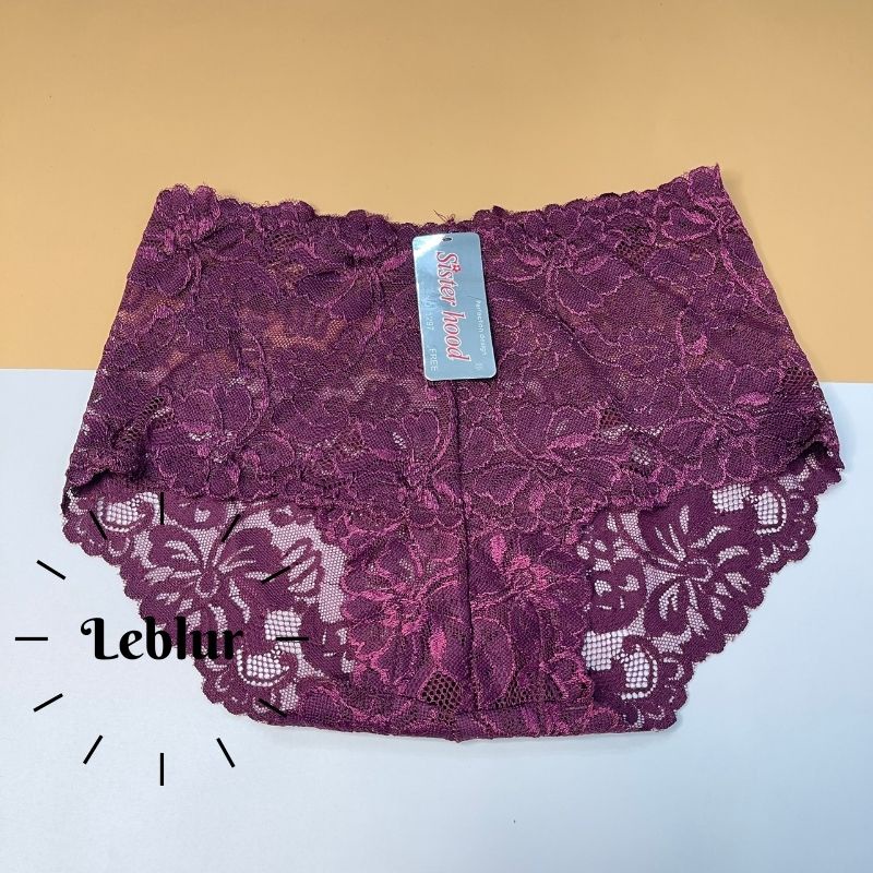 Quần lót ren xuyên thấu cao cấp Thái Lan, chip Sisterhood co dãn cạp cao 1297, Leblur