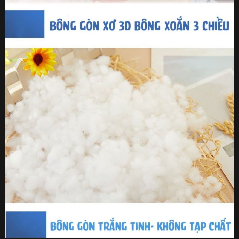 0,5kg Bông gòn nhân tạo Loại A , hàng 15D siêu mềm mượt , nhồi gối trang trí giả mây , nhồi thú bông