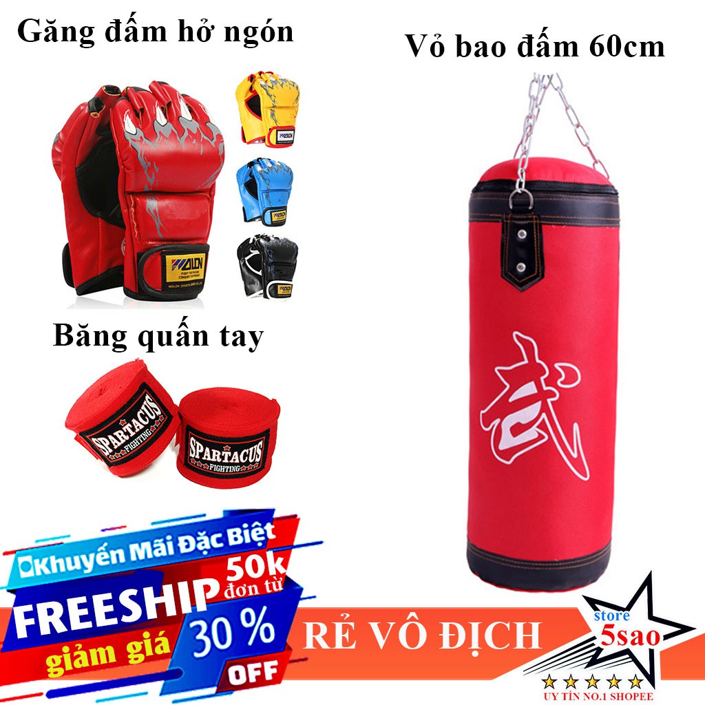 🎁 Bao cát đấm bốc cao 60cm không ruột ⚡FREESHIP⚡ Bao boxing trẻ em giá siêu rẻ