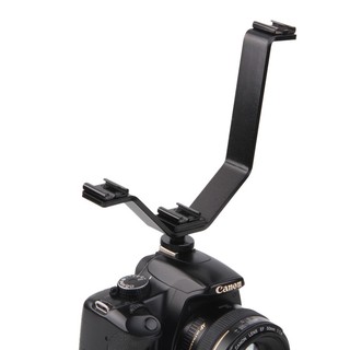 Khung Bracket V máy ảnh Kim loại 3 chân shoe gắn đèn Flash Micro Led cho Camera quay phim