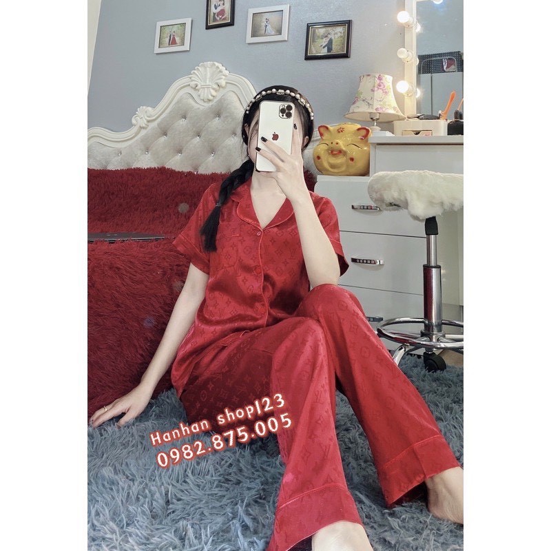 Bộ Đồ Pijama - Bộ Ngủ Cộc Tay Chất Lụa Gấm Hàng CC ( Video + Ảnh Thật ) | BigBuy360 - bigbuy360.vn