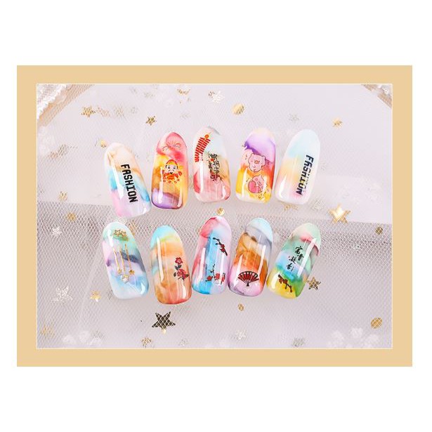[MỚI 2019] Set 12 chai Cồn loang vẽ móng