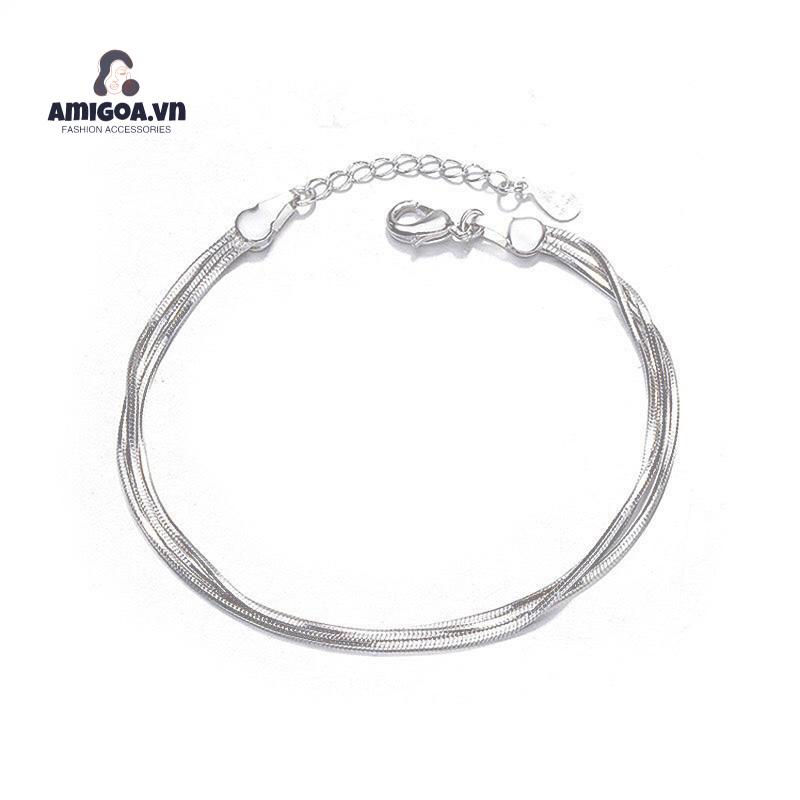 ✨✨Vòng Tay Mạ Bạc 925 Thiết Kế Đơn Giản Thời Trang Hàn Quốc Cho Nữ