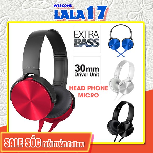 Tai Nghe Chụp Tai Headphone Bass có mic/micro cho iphone/5/5s/6/6s/plus/xiaomi/samsung/oppo/vinsmart không bluetooth