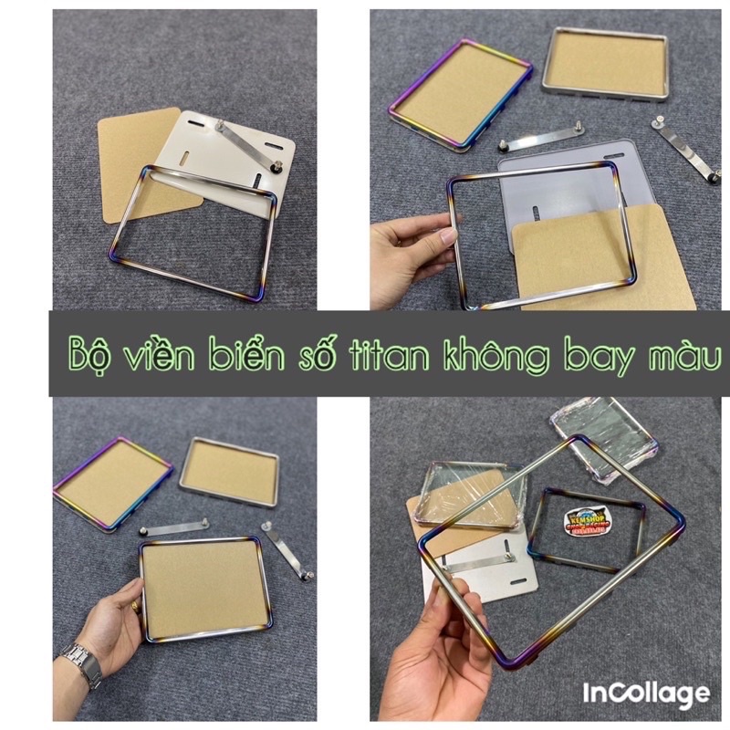 Bộ Viền Biển Số Titan Gr5 Hàng Sịn Không Bay Màu