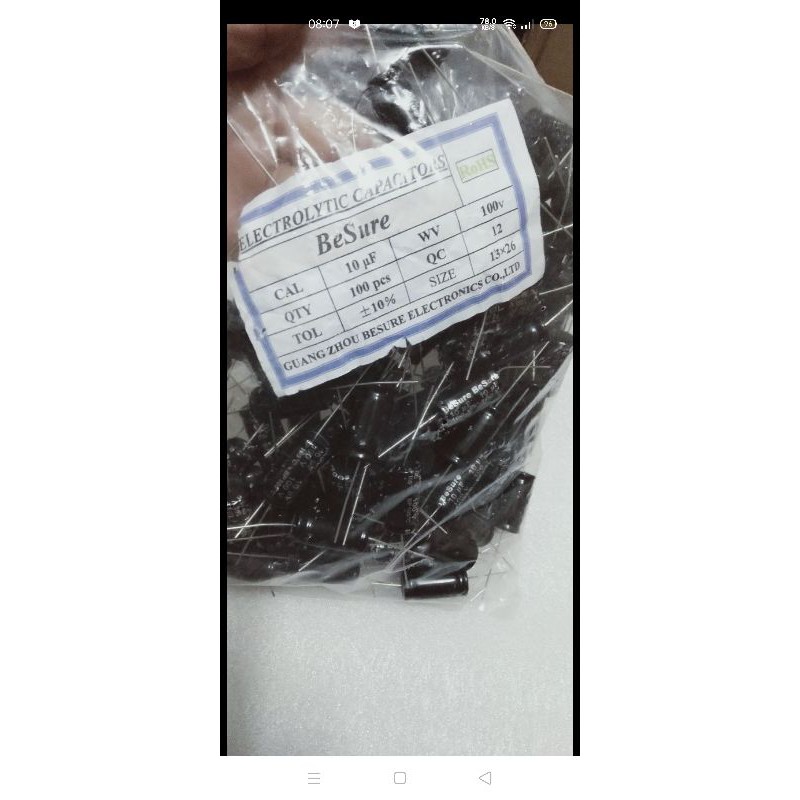 Tụ loa 2 đầu 10uf 100v combo10