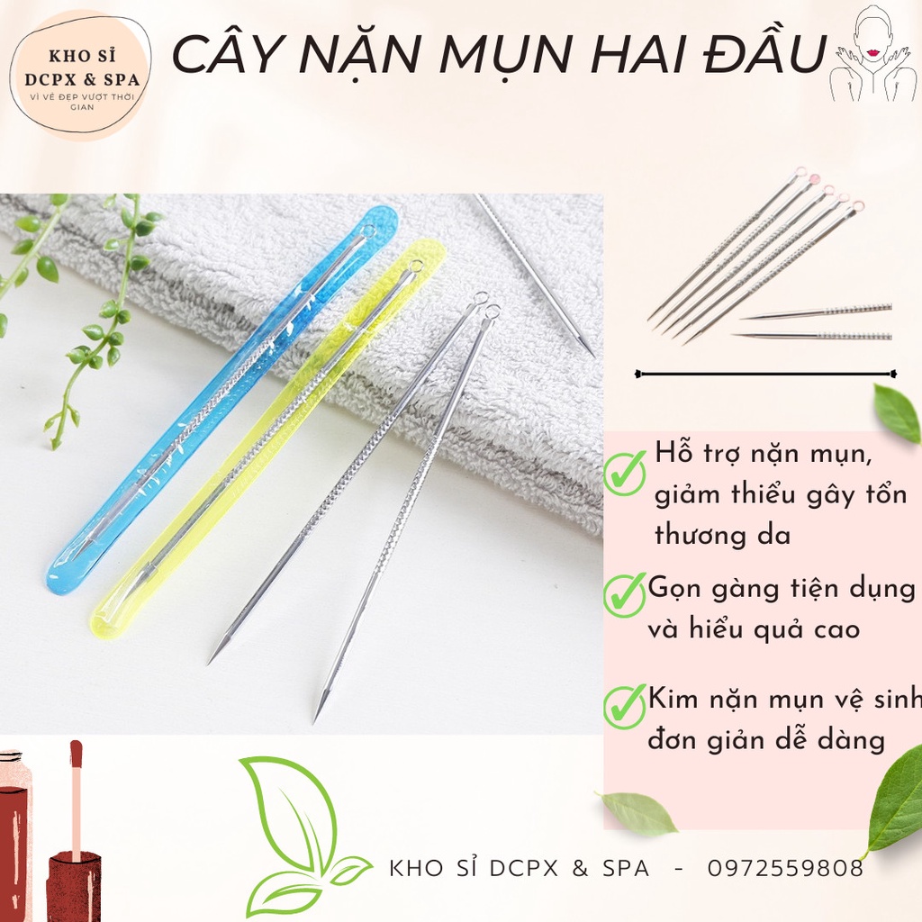 Que nặn mụn đầu tròn dài 10Cm( chuyên dụng spa)