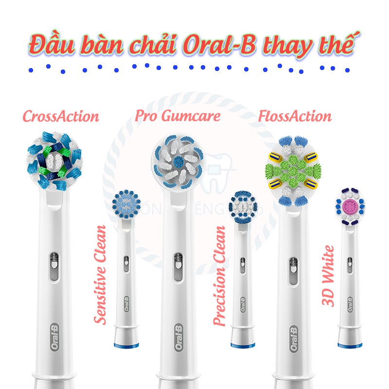 Đầu bàn chải Oral-B dùng cho các loại bàn chải điện Oral-B