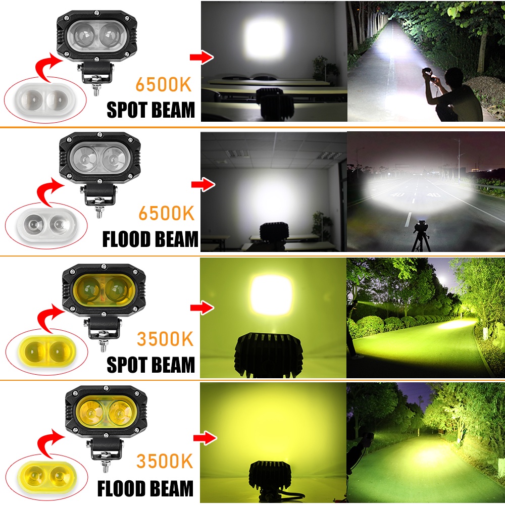 Đèn Led 4X4 4WD 96W Siêu Sáng Cho Xe Hơi