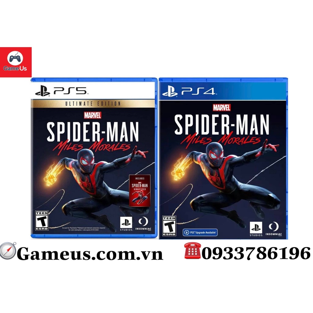 Đĩa Game Ps5/PS4 : Marvel's Spider-Man Miles Morales Ultimate Hệ US
