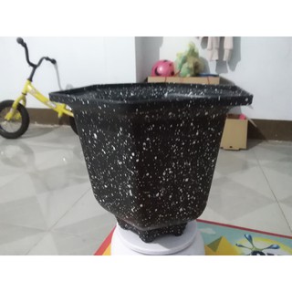 Chậu nhựa lục giác giả đá size 23 *19 cm