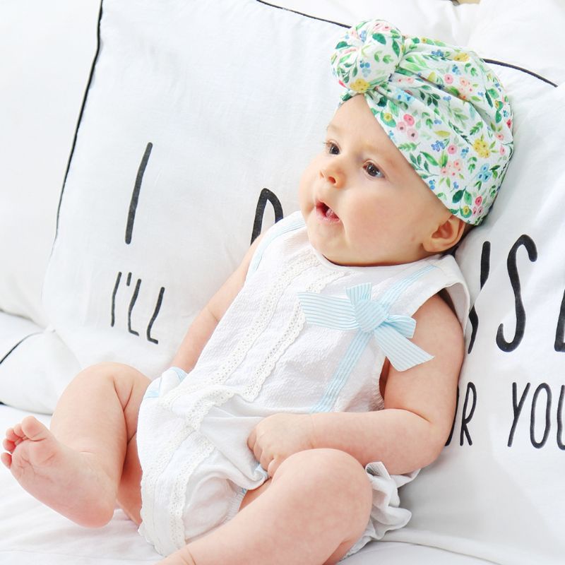 Mũ Bonnet Thoáng Khí In Họa Tiết Hoa Thời Trang Mùa Hè Cho Bé Sơ Sinh