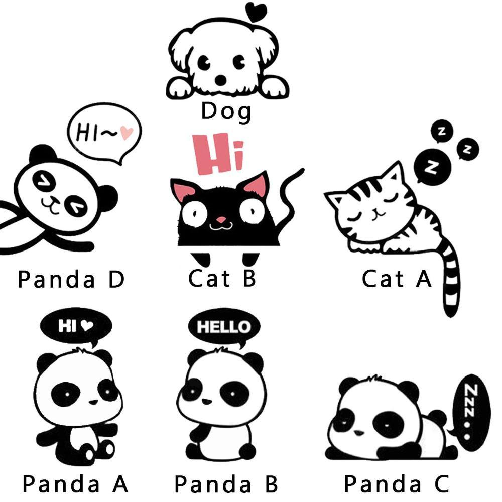 Miếng Dán Trang Trí Công Tắc Hình Gấu Trúc Dễ Thương