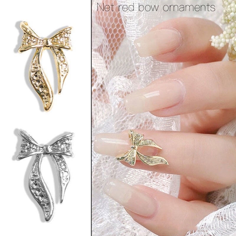 Charm nơ đính móng-phụ kiện charm nail