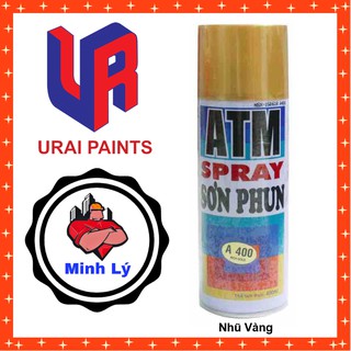 [Hỏa Tốc HCM] Sơn Phun Nhũ Vàng A 400 ATM Spray Cao Cấp (400ml/chai) - Cửa hàng Điện nước Minh Lý