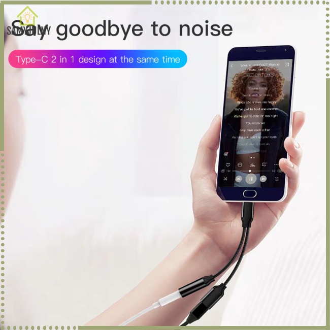 Đầu Chuyển Đổi Từ Giác Cắm Tai Nghe 3.5MM Sang Giác Cắm Type C Cho Điện Thoại