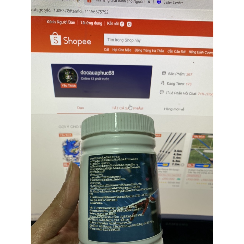 Bột tơ nhện Thái Lan câu cá tạo sự kết dính cho mồi câu siêu nhạy