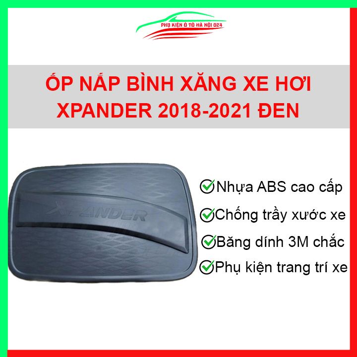 Ốp nắp xăng Xpander 2018-2021 nhựa đen bảo vệ chống trầy trang trí ô tô