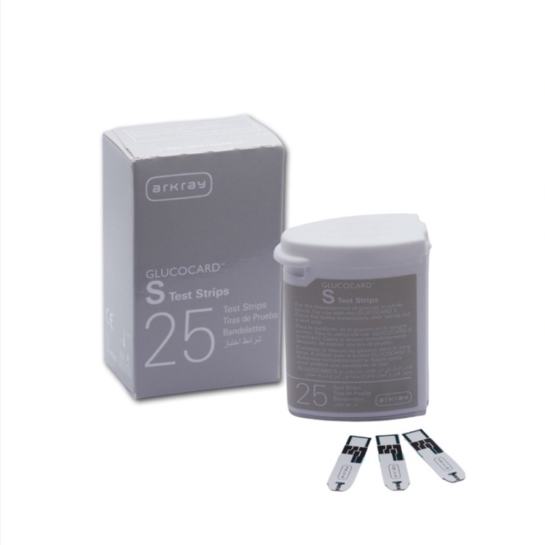 Hộp que thử đường huyết dùng cho máy ARKRAY GLUCOCARD S, Hộp 25 que