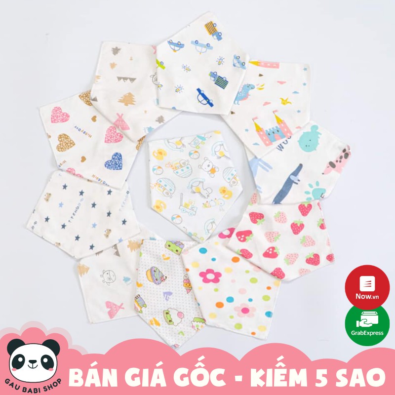 Set 3 khăn Yếm Cho Bé - khăn yếm tam giác cho trẻ sơ sinh