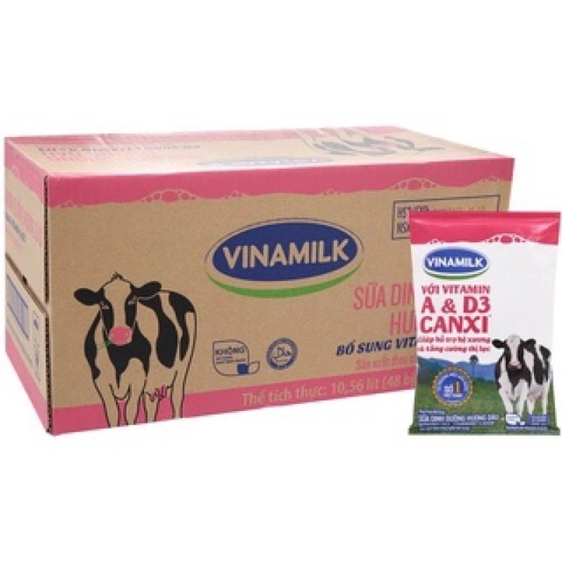 Thùng 48 bịch sữa dinh dưỡng Vinamilk 220ml (các loại)
