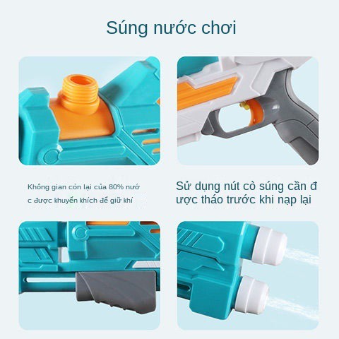 【Công suất lớn và tầm xa】 Đồ chơi súng nước trẻ em, bắn áp lực cao cho bé trai, cỡ