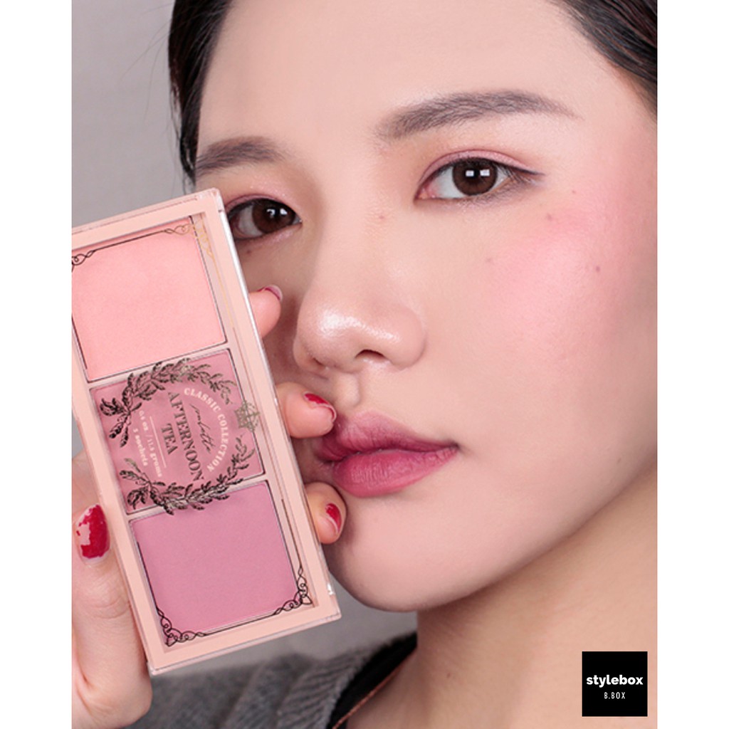 Phấn má hồng I'm Meme I'm Afternoon Tea Blusher Palette 3 màu siêu mịn - HanZy Store