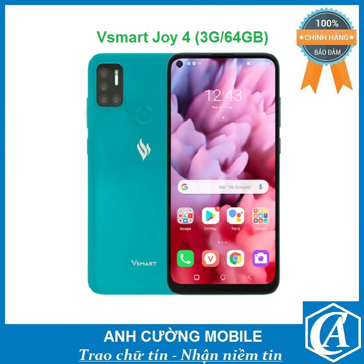 Điện thoại Vsmart Joy 4 (3G/64GB) – Hàng chính hãng | BigBuy360 - bigbuy360.vn