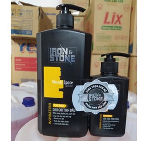 Dầu Gội Tinh Dầu IRON &amp; STONE Innovation Hương Woody Space 650g