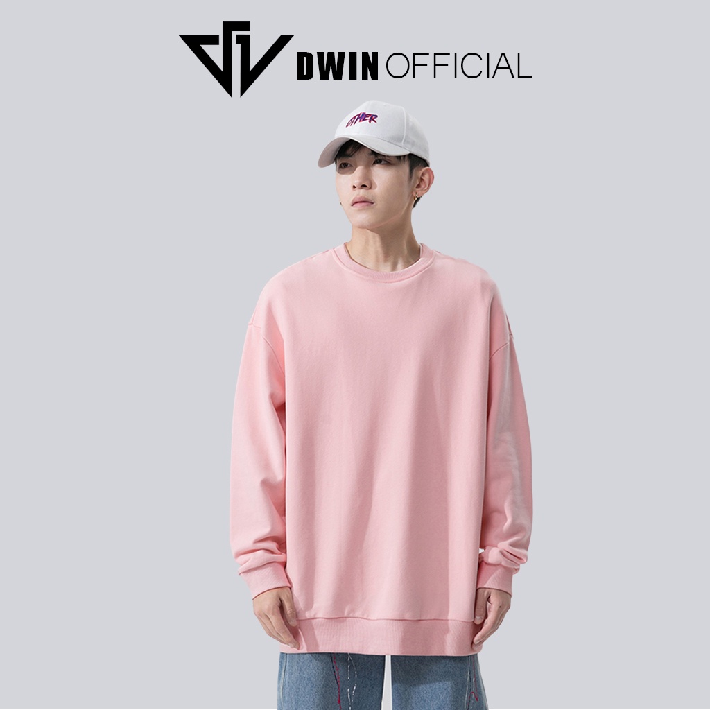 Áo sweater nỉ Black T Shirt unisex DWIN basic nam nữ form rộng oversize local brand SP00112