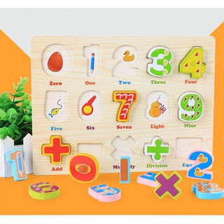 Bảng gỗ học chữ cái, chữ số cho bé 2 tuổi