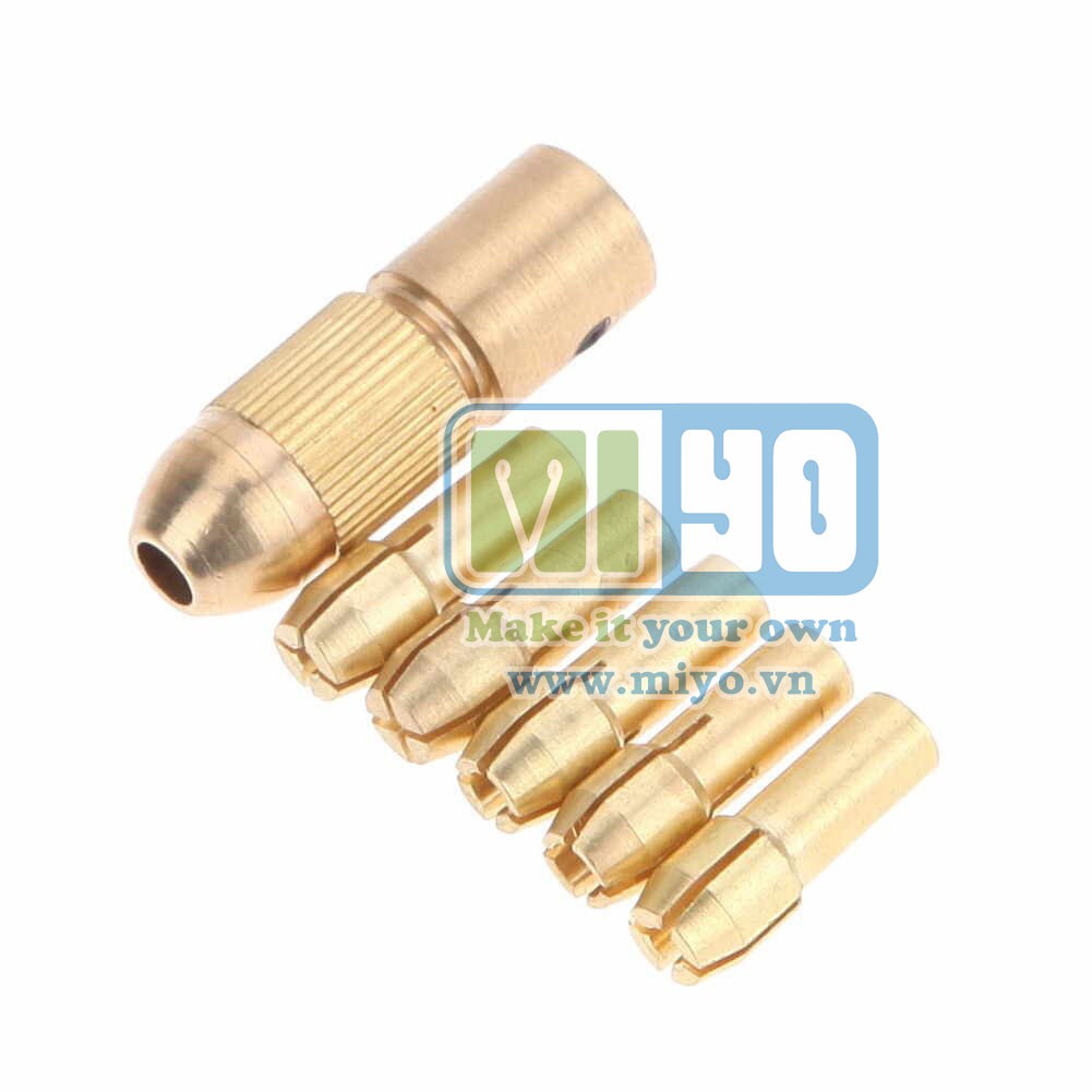 Bộ đầu kẹp mũi khoan 0.2 - 3mm lắp trục 3.17 hoặc 5mm