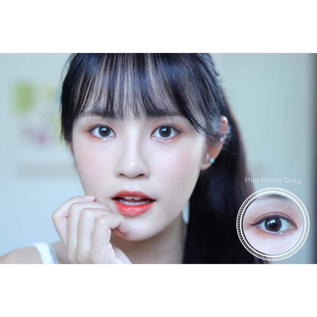 Áp Tròng Không Giãn MINI PRIMO GRAY Ẩm Cao 55% HSD 6 Tháng Lens Xám Tự Nhiên Đi Học Đủ Độ Phù Hợp Mắt Nhạy Cảm