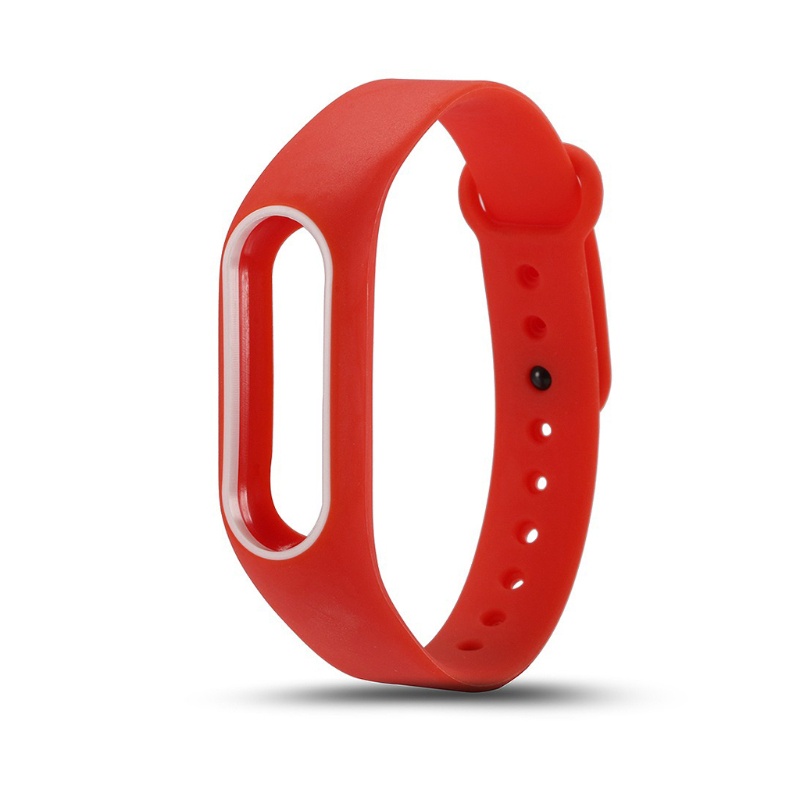 Dây Đeo Thay Thế Chất Liệu Silicon Màu Trơn Cho Mi Band 2