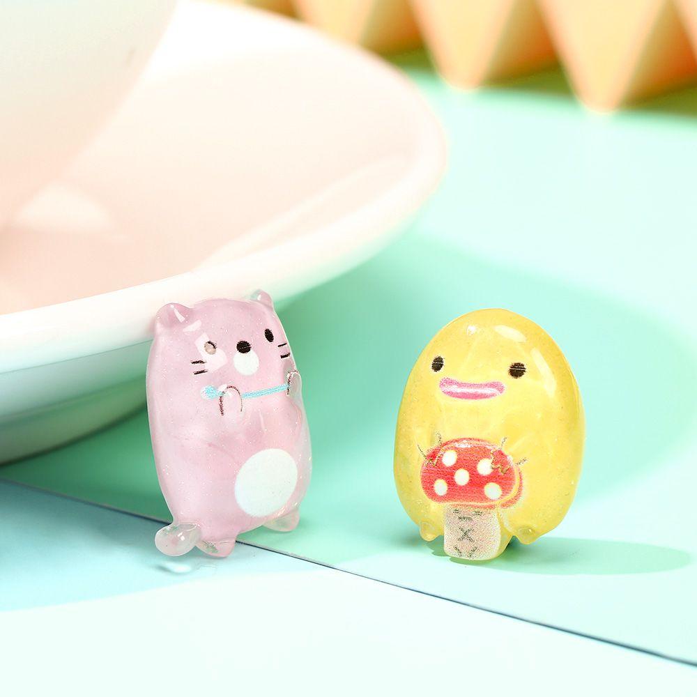 JUNE Kẹp Tóc Nhựa Hình Thú Hoạt Hình Dễ Thương