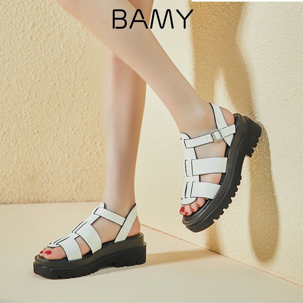 Dép Sandal nữ kiểu La Mã đế bánh mỳ cao 3cm - BaMy Shoes