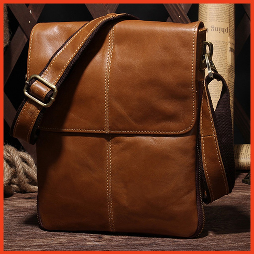 Túi Đeo Chéo Nam Cao Cấp LAVATINO TRUE01 - 100% Da Bò, Handmade Khâu Tay Tinh Xảo - Món Quà Tuyệt Vời Cho Người Thân