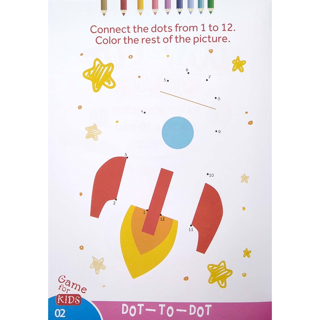 Sách Dot To Dot Color - The Rest Of The Picture - Nối Số Và Tô Màu 4