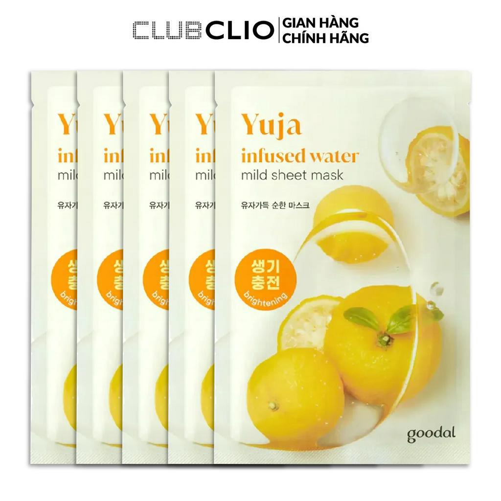 [Quà Tặng Không Bán]Combo 5 Mặt Nạ Giấy Dưỡng Ẩm, Làm Sáng Da Goodal YUJA Infused Water Mild Sheet Mask 20g