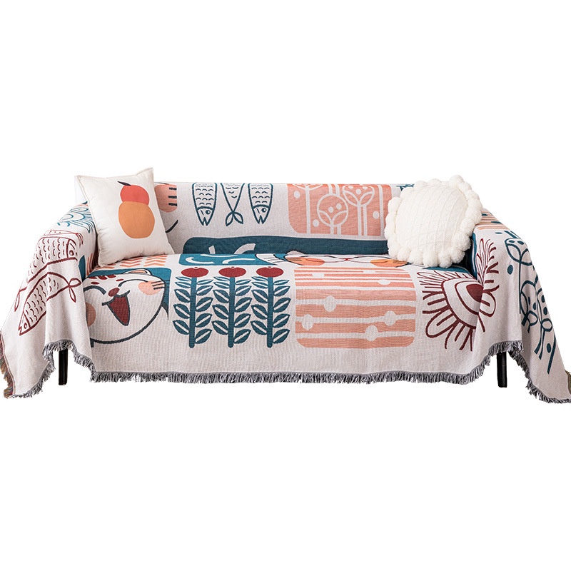 Vỏ Bọc Ghế Sofa 1/2/3/4 Chỗ Ngồi Bằng Vải Cotton Chống Trượt Hai Mặt