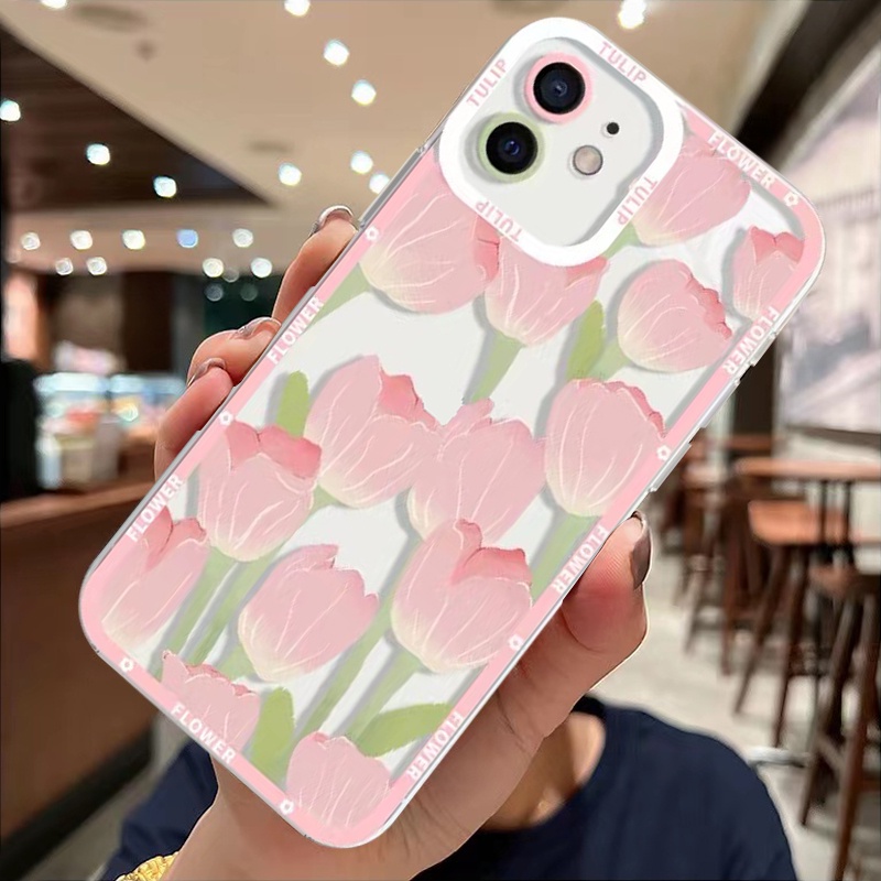 Ốp ĐiệN ThoạI HọA TiếT Hoa Tulip Cho iPhone 11 12 13 Pro MAX X XR XS MAX 12 Pro 6 6S 7 8 Plus