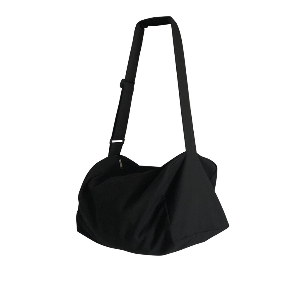 TÚI TOTE ĐEO CHÉO TRỐNG SIU TO CÓ KHÓA KÉO & TÚI CON VẢI CANVAS PHONG CÁCH ULZZANG ĐỂ ĐƯỢC SÁCH ĐỒ THOẢI MÁI CVTR05