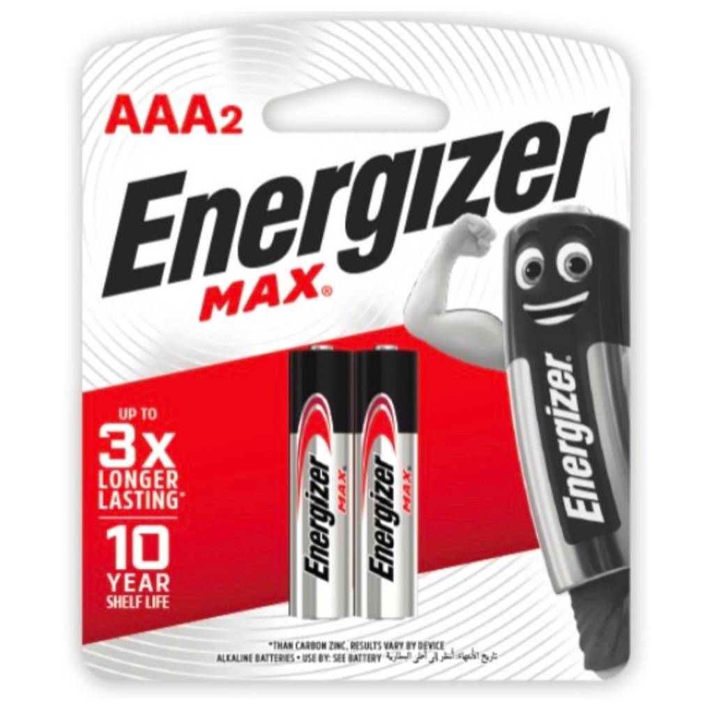 COMPO 10 VIÊN PIN ĐŨA AAA (VỈ 2 VIÊN) ENERGIZER MAX E92 BP2  [CHÍNH HÃNG]
