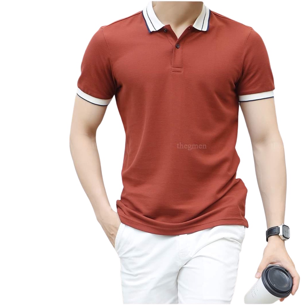 Áo polo nam chất vải co giãn, form đẹp thời trang Hàn Quốc  viền tay và viền cổ, thời trang nam Menswear