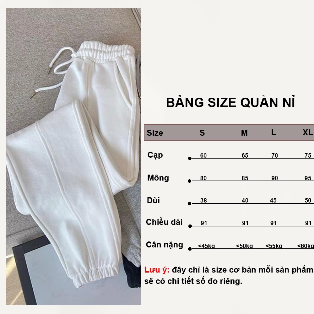 Quần Jogger Nữ Cạp Chun Bo Gấu Vải Nỉ Thun Da Cá Loại 1 Mã 979 | WebRaoVat - webraovat.net.vn