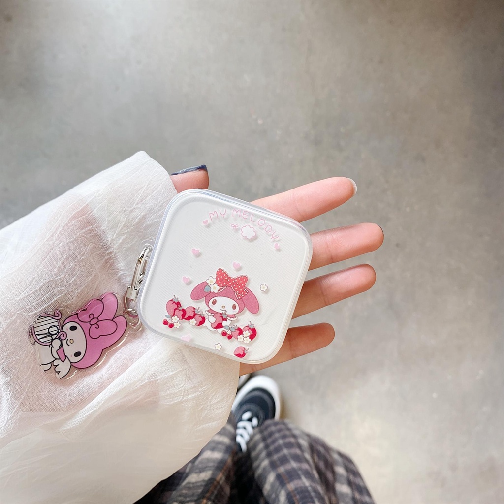 For Mi True Wireless Earphones 2 Basic/ Xiaomi Air 2SE Case TPU Transparent Cartoon Shockproof Protective Cover with Pendant